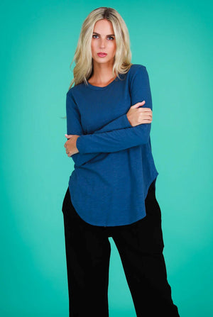 3RD STORY Scarlett L/S Tee - Indigo Top - Zabecca Living