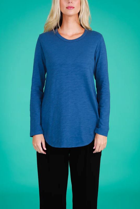 3RD STORY Scarlett L/S Tee - Indigo Top - Zabecca Living