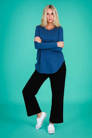 3RD STORY Scarlett L/S Tee - Indigo Top - Zabecca Living