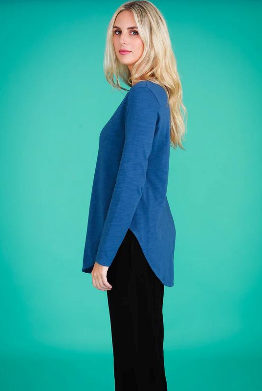 3RD STORY Scarlett L/S Tee - Indigo Top - Zabecca Living