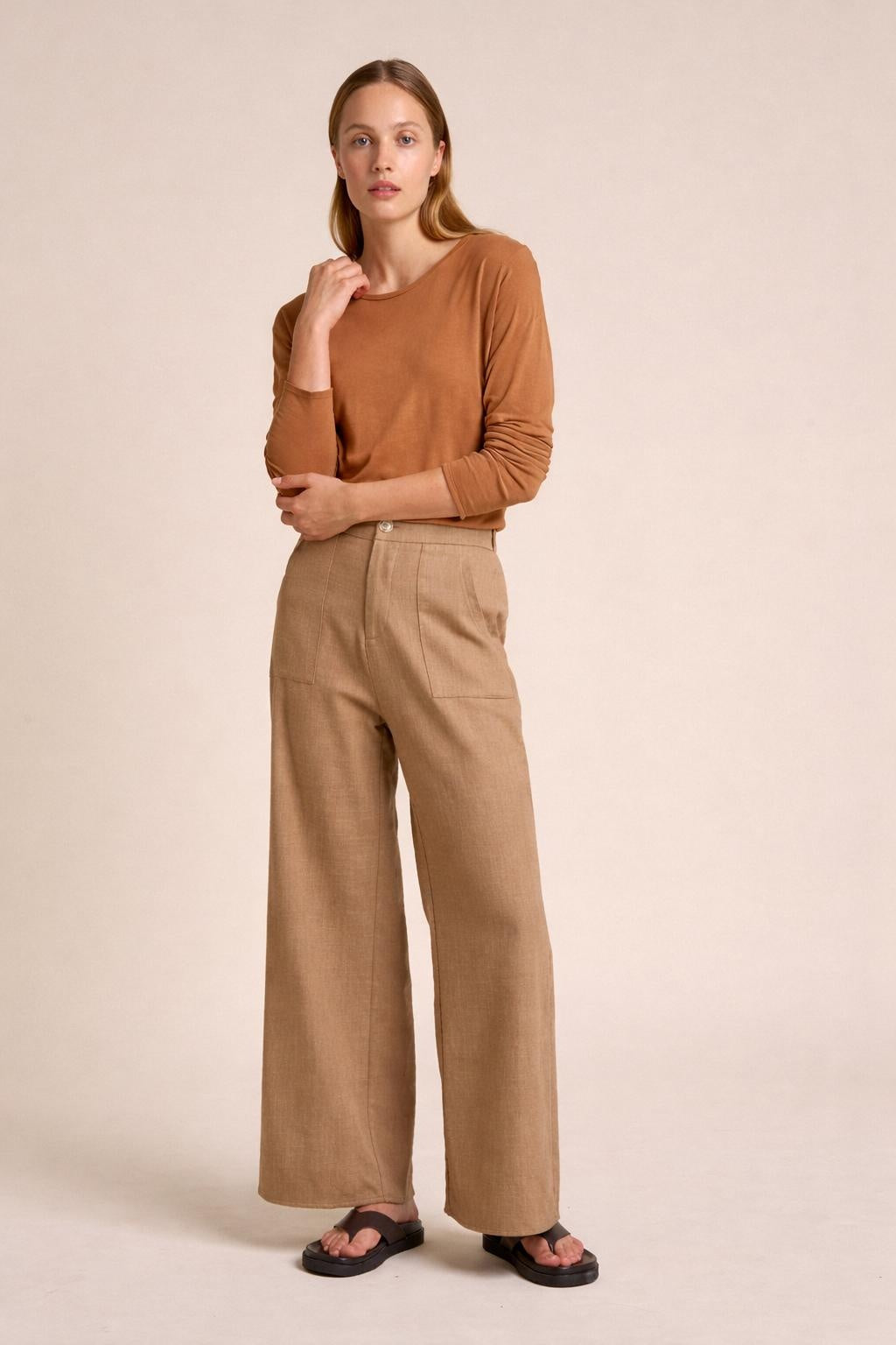 LITTLE LIES Athena Long Sleeve - Rust