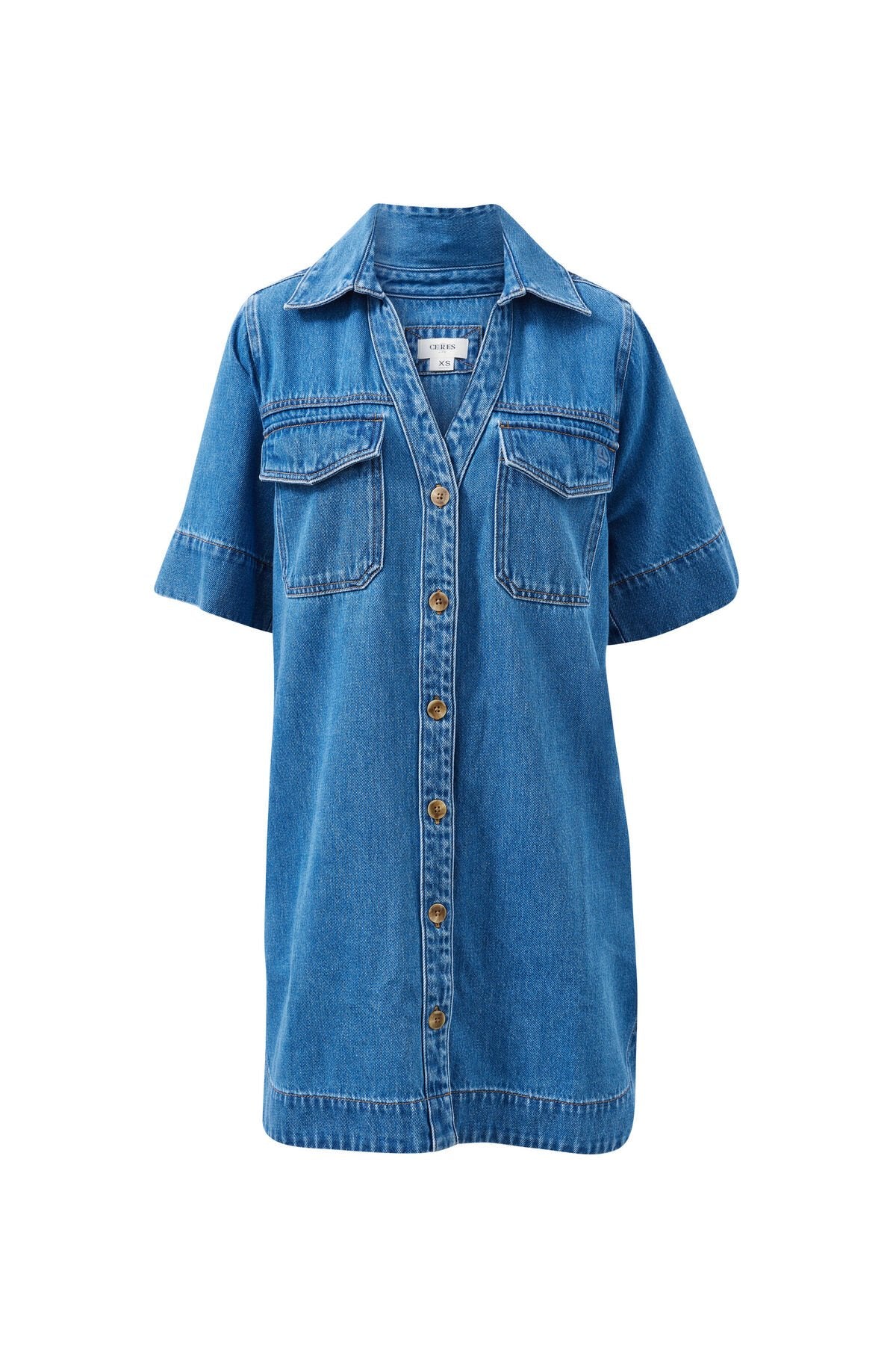 CERES LIFE Bonnie Relaxed Shirt Dress - Fresh Indigo