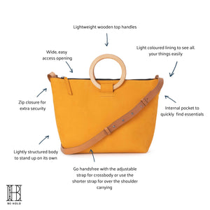 BE HOLD East West Tote - Turmeric