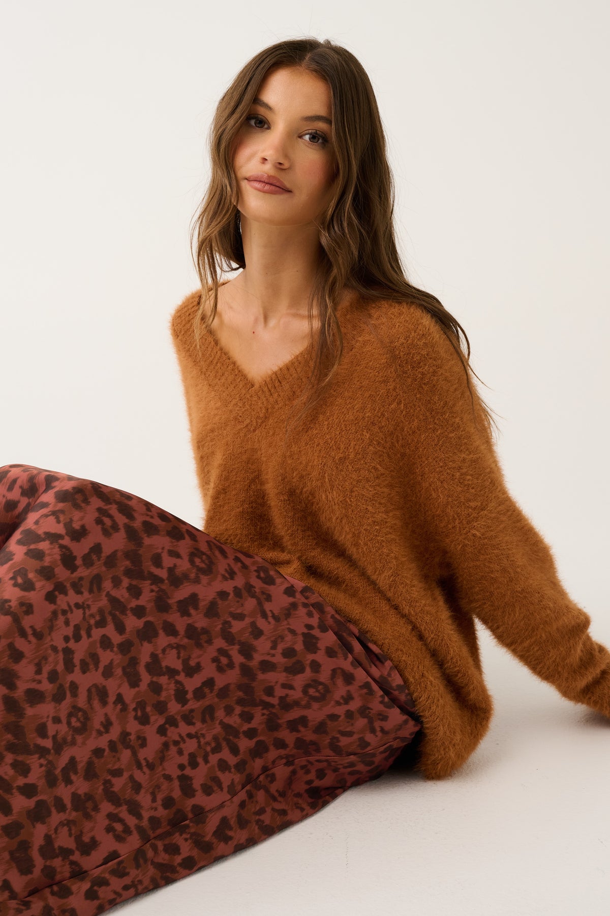 CARTEL & WILLOW Emmie Knit Sweater - Toffee