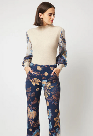 ONCE WAS Getty Ponte Pant - Lotus Flower