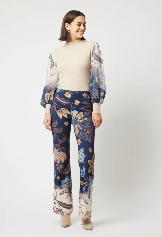ONCE WAS Getty Ponte Pant - Lotus Flower