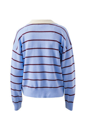 CERES LIFE Jessa Rugby Knit - Sky Blue Stripe