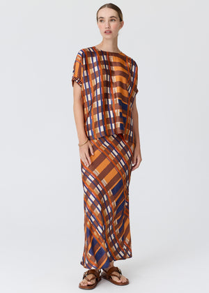 POL Lattice Top - Amber Check