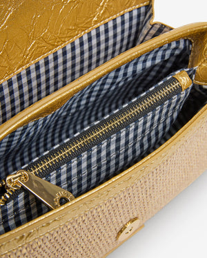 ELMS + KING Lugano Crossbody - Gold Weave