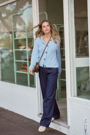 CERES LIFE Nelly Long Sleeve Knit Cardi - China Blue
