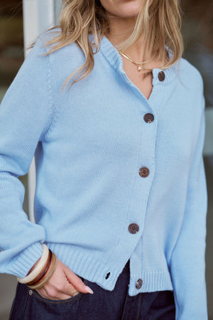CERES LIFE Nelly Long Sleeve Knit Cardi - China Blue