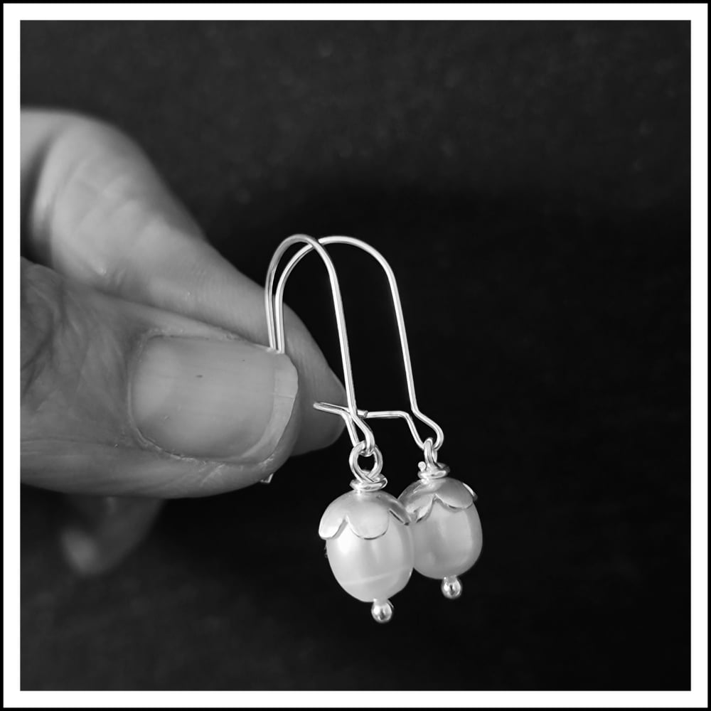 PAIRD Petal & Pearl Kidney Wires - Silver