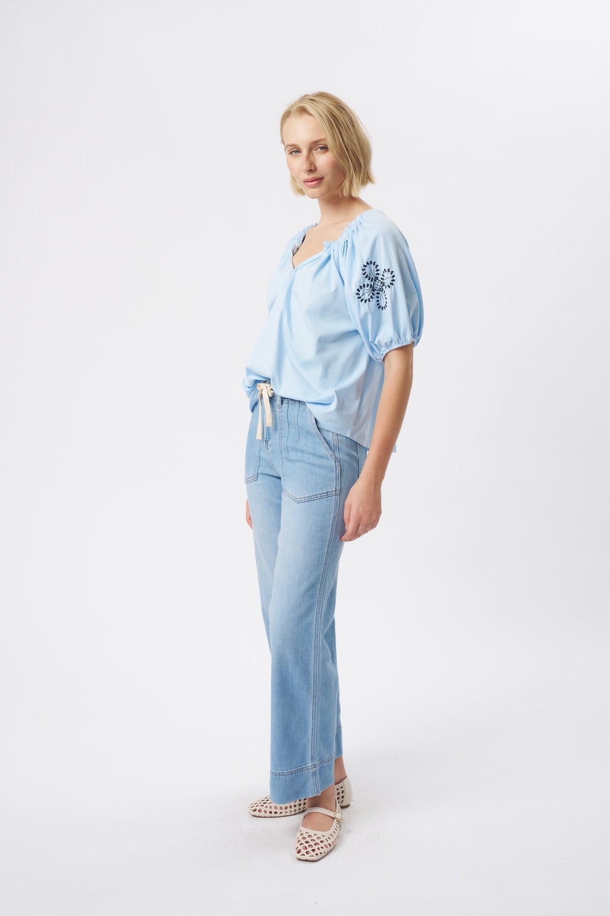 KIREINA Sofia Pant - Sky Blue