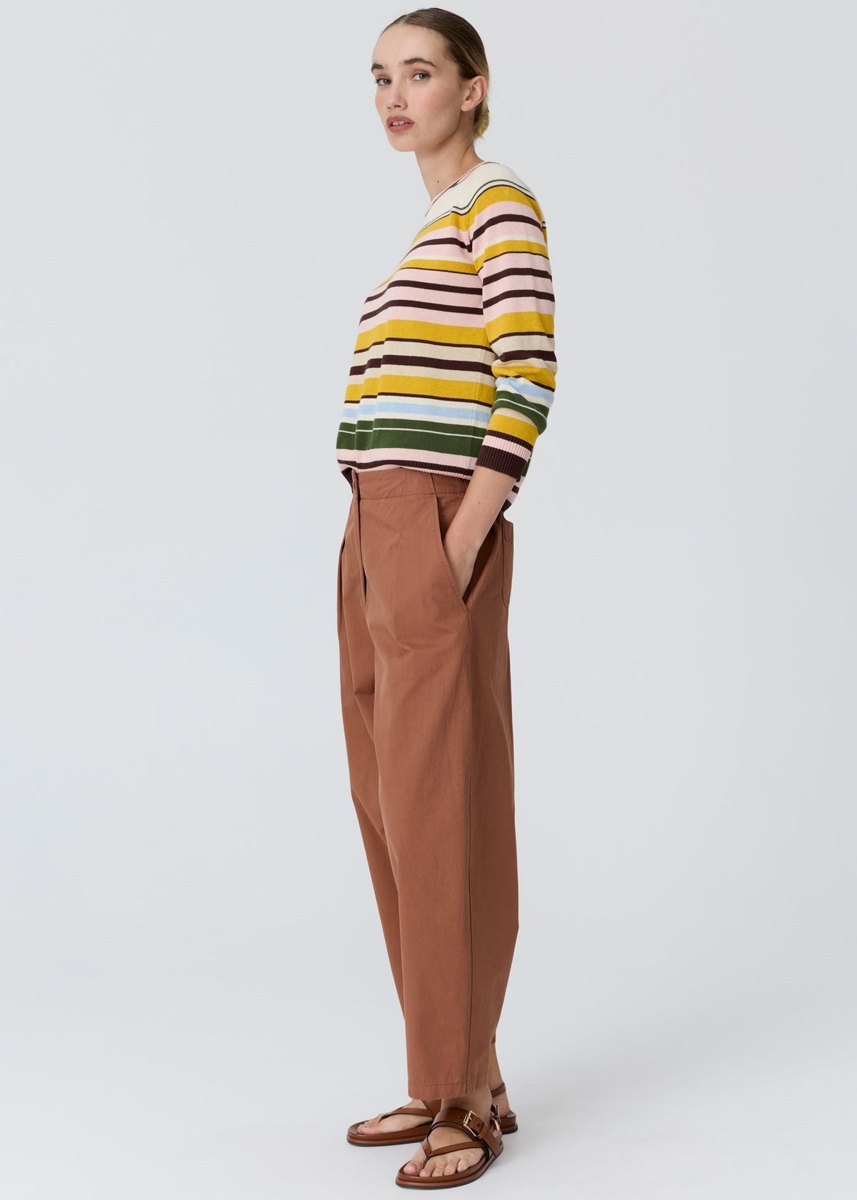 POL Tiller Multistripe Knit - Pink Multistripe