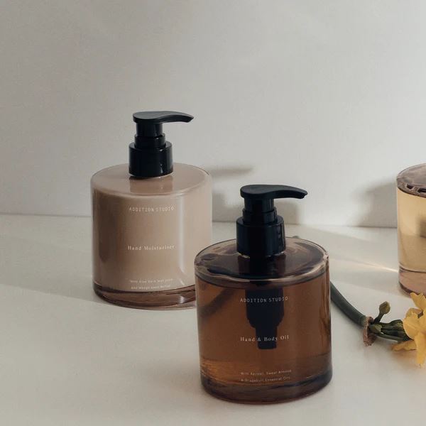 ADDITION STUDIO Hand Moisturiser - Aloe Vera Leaf Juice and Mango Seed Butter 330ml BODY CREAM - Zabecca Living