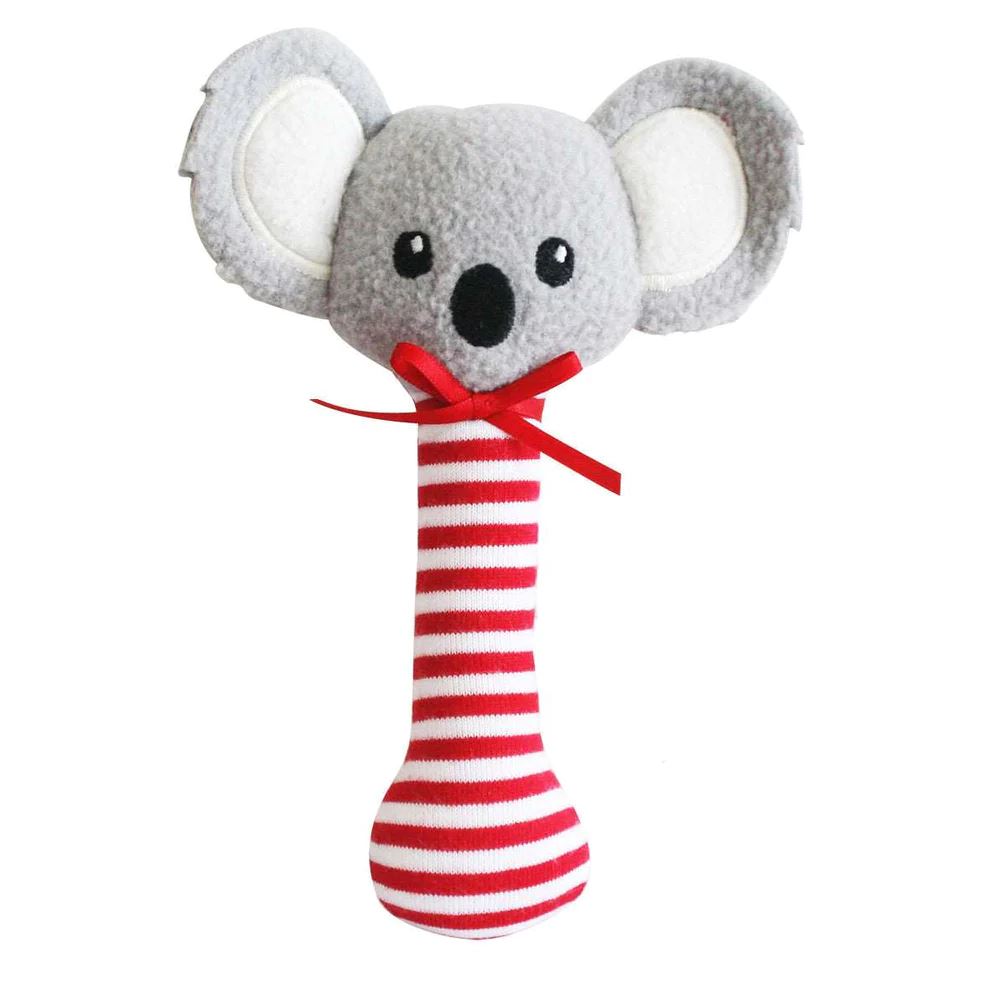 ALIMROSE Baby Koala Stick Rattle - Red BABY (0-12 Mths) - Zabecca Living
