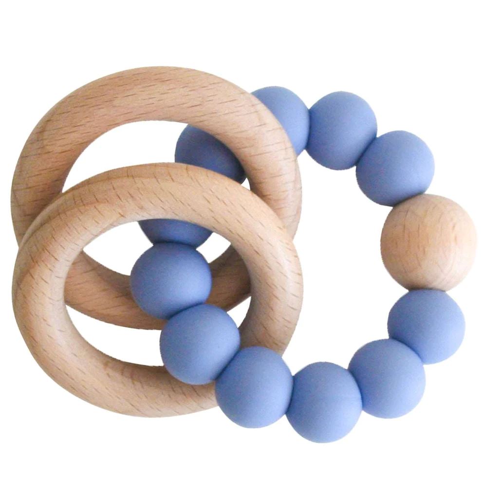 ALIMROSE Beechwood Teether Rings Set - Blue BABY (0-12 Mths) - Zabecca Living