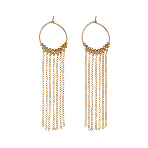 ALISIA Gold Drop Earrings - Chandelier Midi Earrings - Zabecca Living