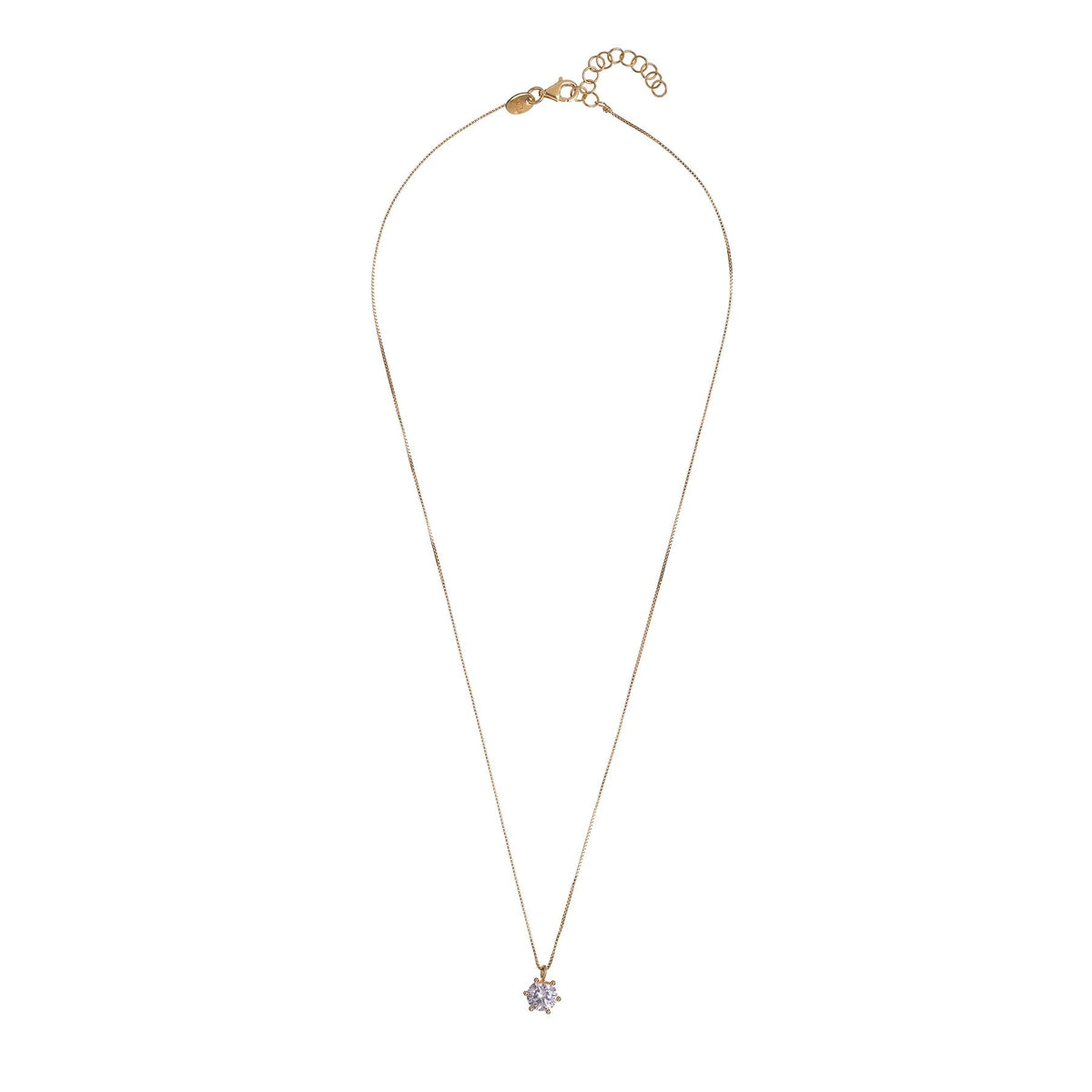 ALISIA Gold Necklace - Solitaire Necklace - Zabecca Living