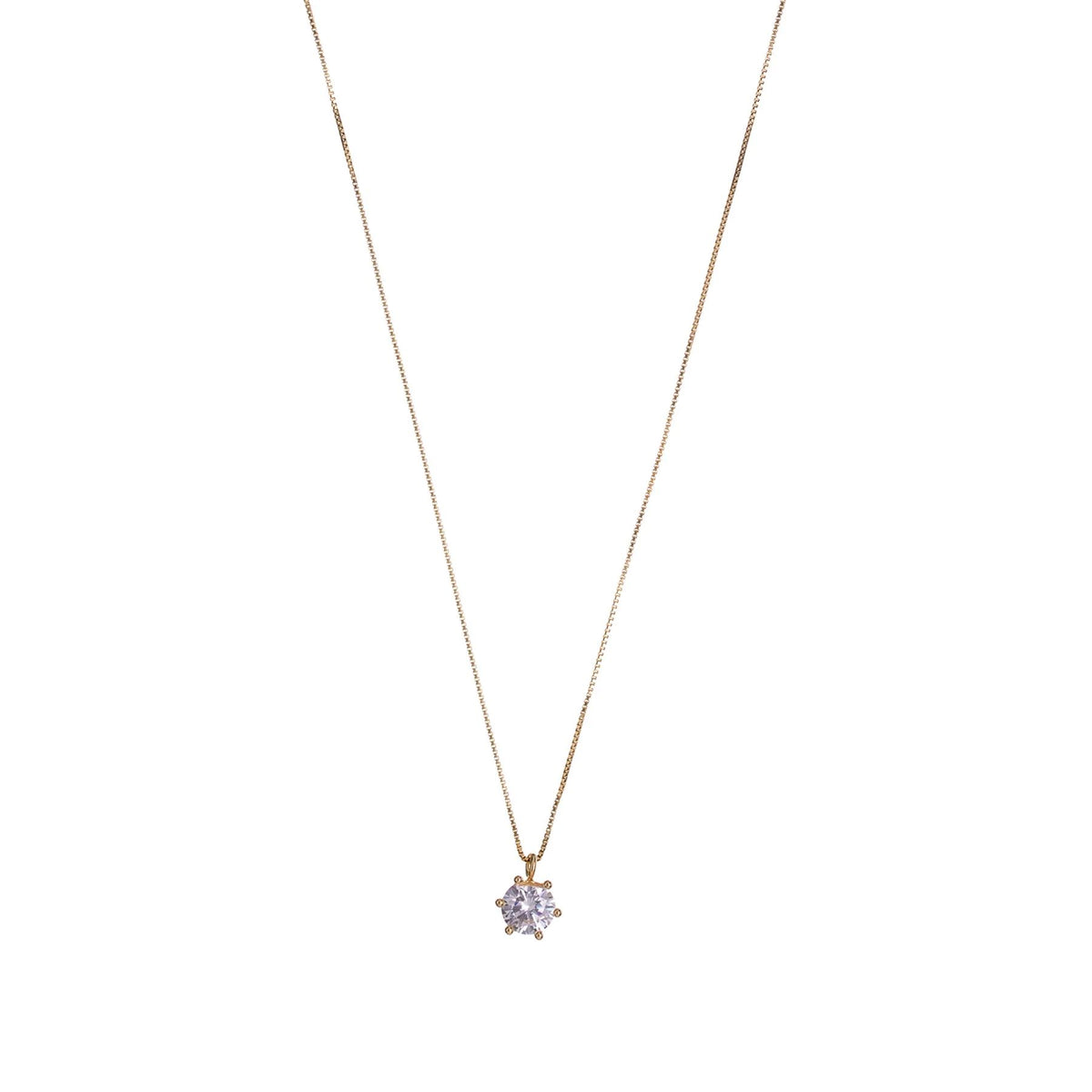 ALISIA Gold Necklace - Solitaire Necklace - Zabecca Living