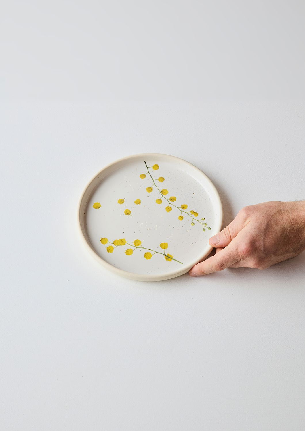 ANGUS & CELESTE Australian Botanicals Side Plate - Wattle Sprigs Plate - Zabecca Living