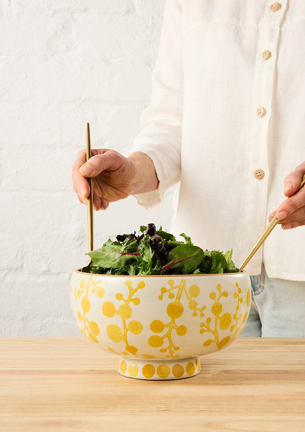 ANGUS & CELESTE Bushland Salad Bowl - Wattle bowl - Zabecca Living