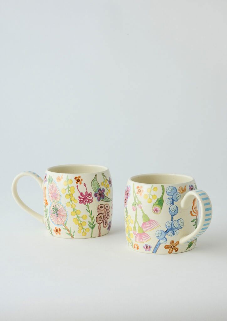 ANGUS & CELESTE Buttermilk Mug - Australian Bush Blooms COFFEE, TEA & DRINKS - Zabecca Living