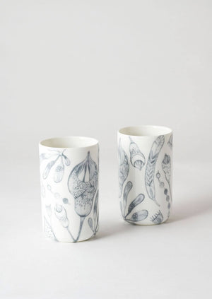 ANGUS & CELESTE Ceramic Tumblers Two Set - Bush Grey COFFEE, TEA & DRINKS - Zabecca Living