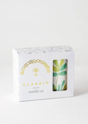 ANGUS & CELESTE Ceramic Tumblers Two Set - Green Zamia COFFEE, TEA & DRINKS - Zabecca Living