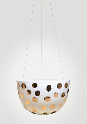 ANGUS & CELESTE Decorative Hanging Planter - Gold Spot POT - Zabecca Living