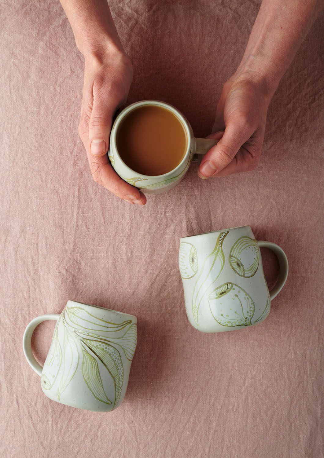 ANGUS & CELESTE Everyday Mugs Two Set - Eucalyptus COFFEE, TEA & DRINKS - Zabecca Living