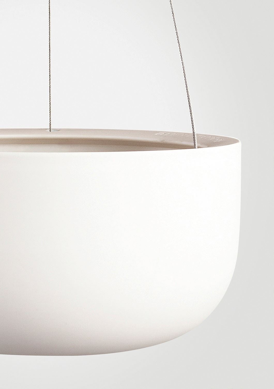 ANGUS & CELESTE Raw Earth Hanging Planter Large - Chalk White POT - Zabecca Living
