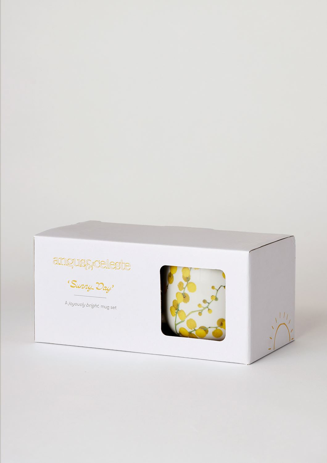 ANGUS & CELESTE Sunny Day Mugs Two Set - Wattle Blossom COFFEE, TEA & DRINKS - Zabecca Living