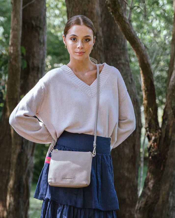 ARLINGTON MILNE Alexis Crossbody - Fawn HANDBAG - Zabecca Living