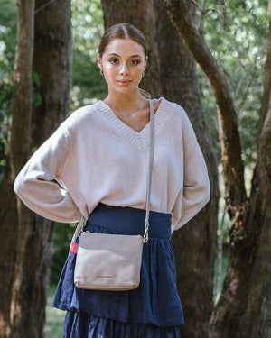 ARLINGTON MILNE Alexis Crossbody - Fawn HANDBAG - Zabecca Living
