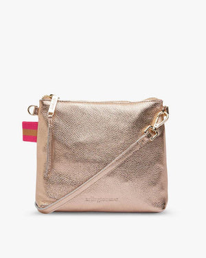 ARLINGTON MILNE Alexis Crossbody - Rose Gold Pebble HANDBAG - Zabecca Living