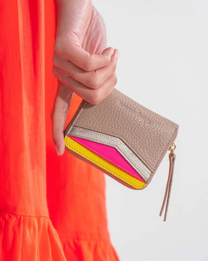 ARLINGTON MILNE Alexis Zip Purse - Fawn Multi Purse - Zabecca Living