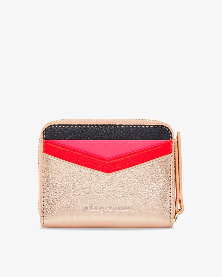 ARLINGTON MILNE Alexis Zip Purse - Rose Gold Multi Purse - Zabecca Living