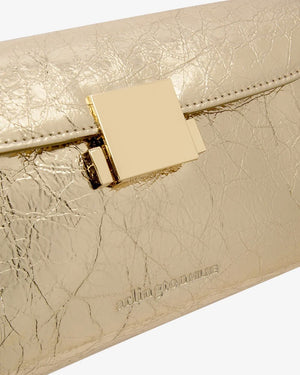 ARLINGTON MILNE Aurora Bag - Gold Crinkle HANDBAG - Zabecca Living