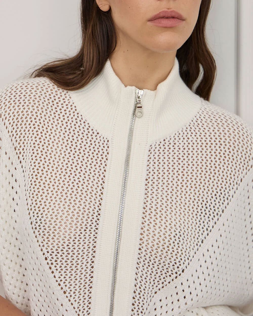 ARLINGTON MILNE Carrie Zip Top - Cream Shirt - Zabecca Living