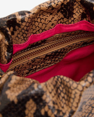 ARLINGTON MILNE Martha Bag - Caramel Python HANDBAG - Zabecca Living