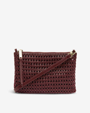 ARLINGTON MILNE Mimi Crossbody - Burgundy HANDBAG - Zabecca Living
