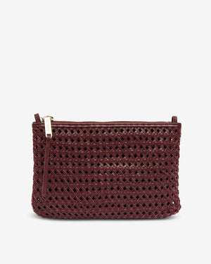 ARLINGTON MILNE Molly Weave Crossbody - Burgundy HANDBAG - Zabecca Living
