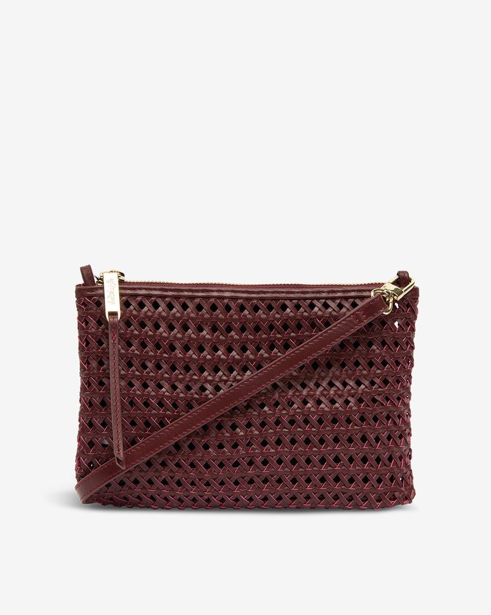 ARLINGTON MILNE Molly Weave Crossbody - Burgundy HANDBAG - Zabecca Living