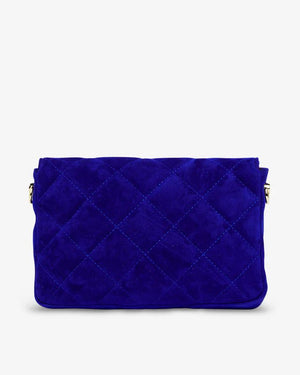 ARLINGTON MILNE Sarah Crossbody - Cobalt Suede HANDBAG - Zabecca Living