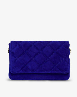 ARLINGTON MILNE Sarah Crossbody - Cobalt Suede HANDBAG - Zabecca Living