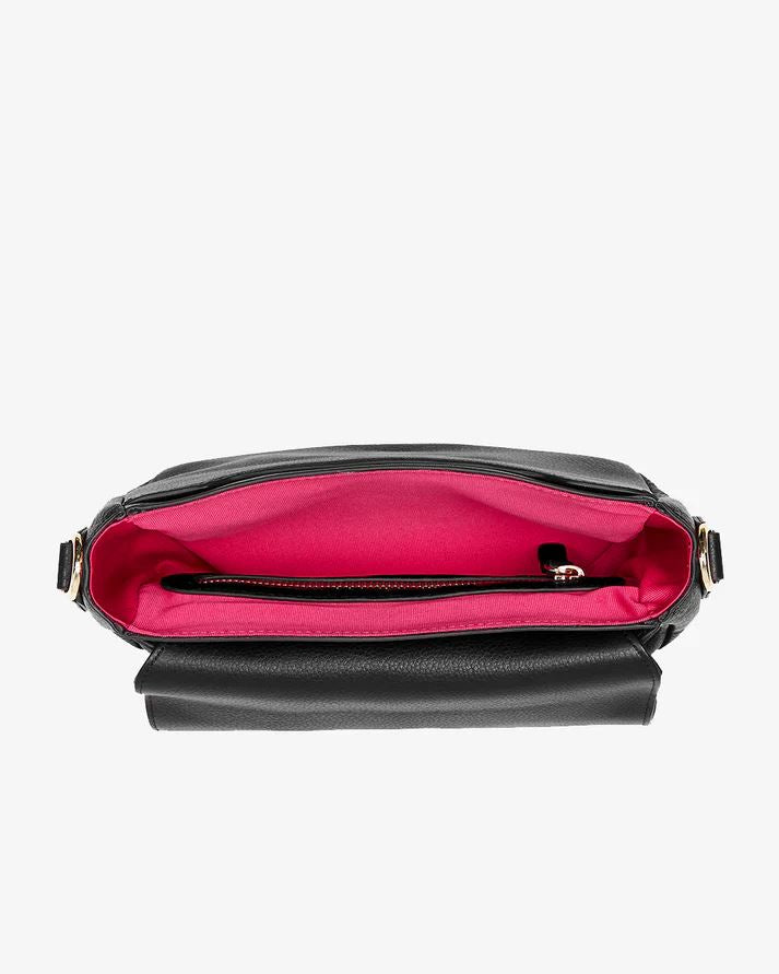 ARLINGTON MILNE Zara Saddle Bag - Black HANDBAG - Zabecca Living