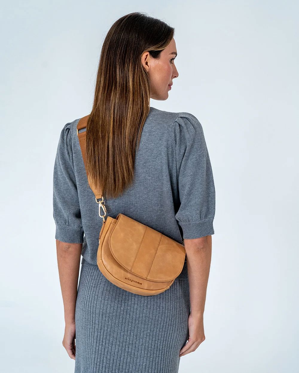 ARLINGTON MILNE Zara Saddle Bag - Vintage Tan HANDBAG - Zabecca Living