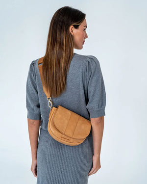 ARLINGTON MILNE Zara Saddle Bag - Vintage Tan HANDBAG - Zabecca Living