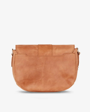 ARLINGTON MILNE Zara Saddle Bag - Vintage Tan HANDBAG - Zabecca Living